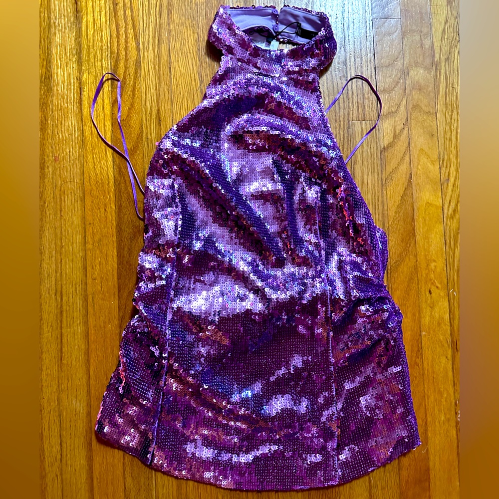 NWT Zara Sequin Halter Top - Size Small